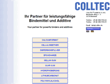 Tablet Screenshot of colltec.de